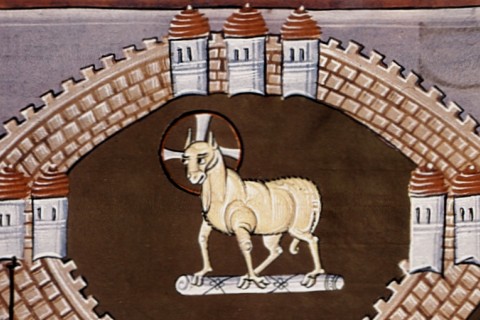 painting of Lamb in Revelation