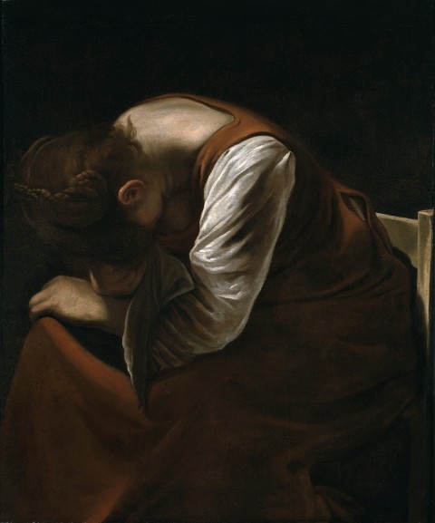 painting of a woman weeping