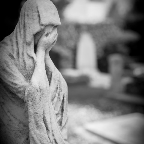 Grief at graveside