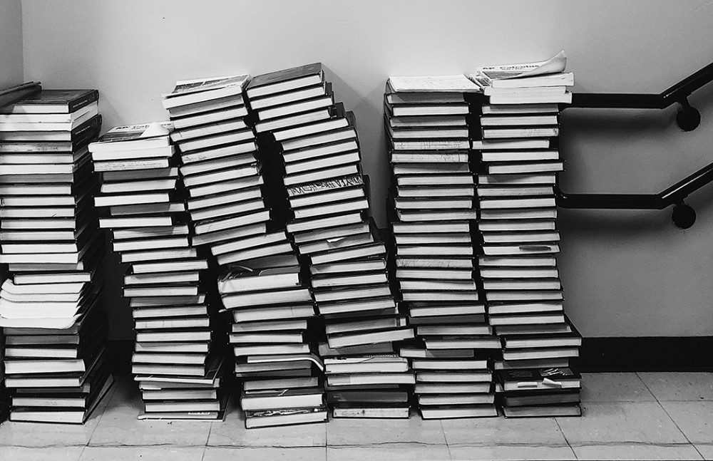 Shelves of books