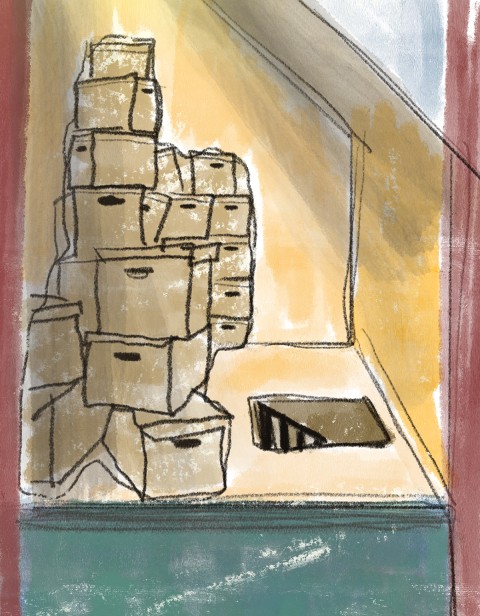 illustration of stacked boxes