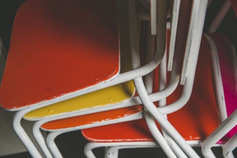 stack of children's chairs