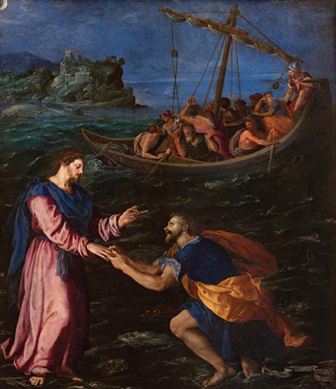 jesus and peter walking on water